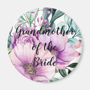 Thank You Grandmother of the Bride or Groom Purple Magnet