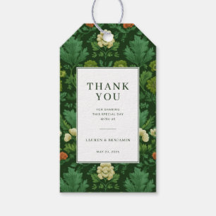 THANK YOU Grateful Green Floral Vintage Gift Tags