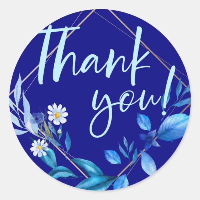 Thank You - Gratitude Classic Round Sticker (Front)