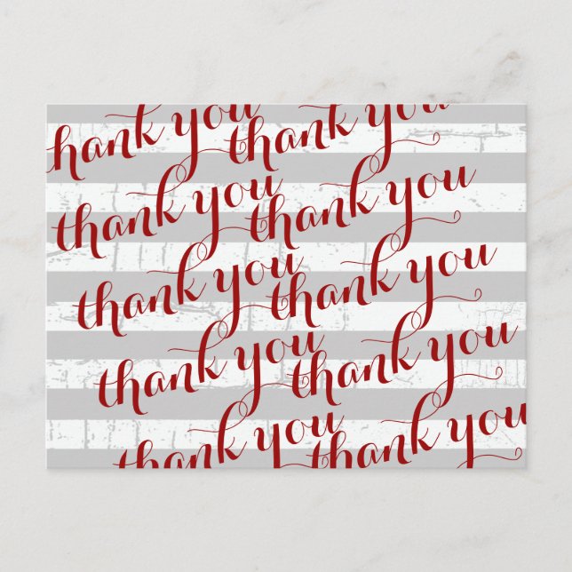 'thank you' gratitude words postcard (Front)