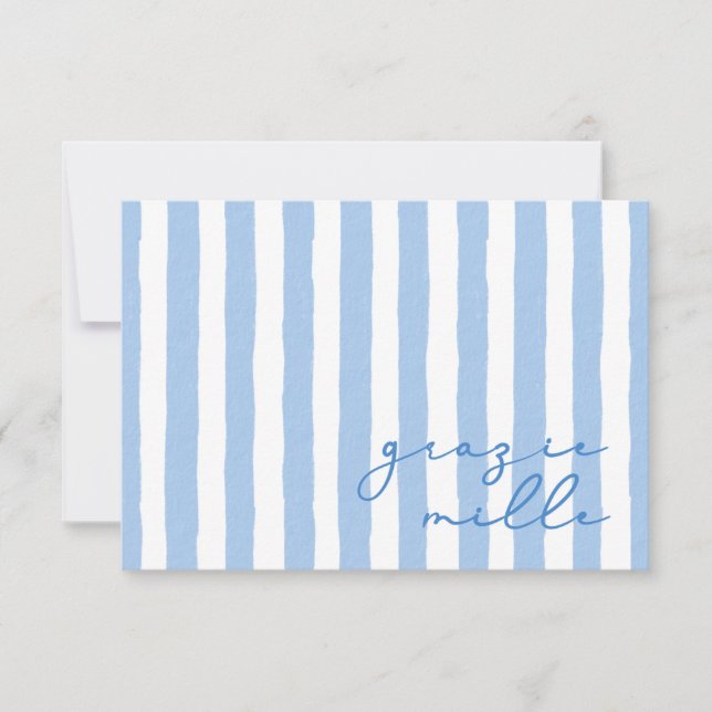 Thank You Grazie Mille Italian Note Card (Front)