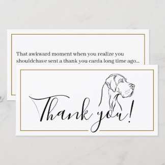 Thank you Great Dane Minimal  Card