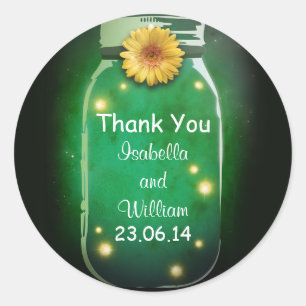 thank you gree rustic whimsical mason jar stickers