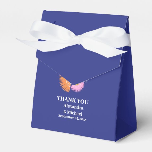 Thank You Greece Santorini Wedding Favour Box (Front Side)