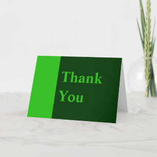 Thank You green color Card