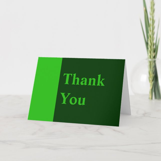 Thank You green color Card (Front)