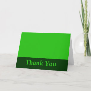 Thank You green colour Card