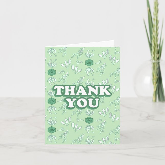 thank you - green d20  card (Front)