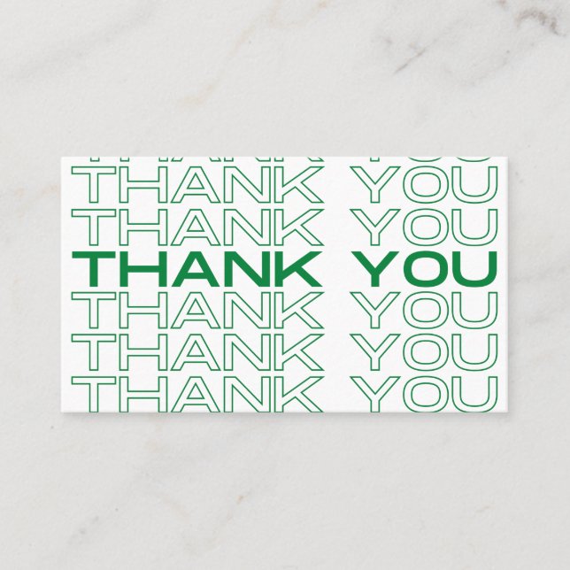 Thank You Green Newspaper Print Media Insert (Front)