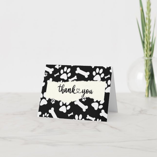 THANK YOU greetings card for vet or pet lover (Front)