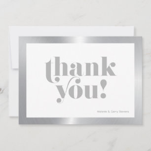 Thank you grey typography, silver and black