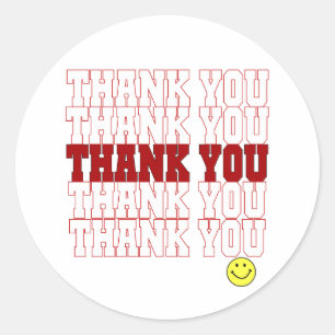 Thank You Grocery Bag Classic Round Sticker