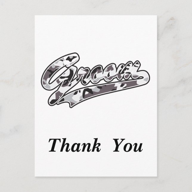 Thank You/Groom Postcard (Front)