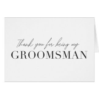 THANK YOU GROOMSMAN CARD