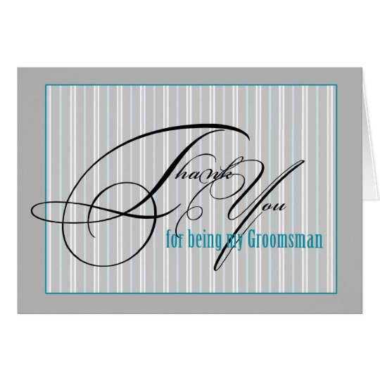 thank you groomsman card