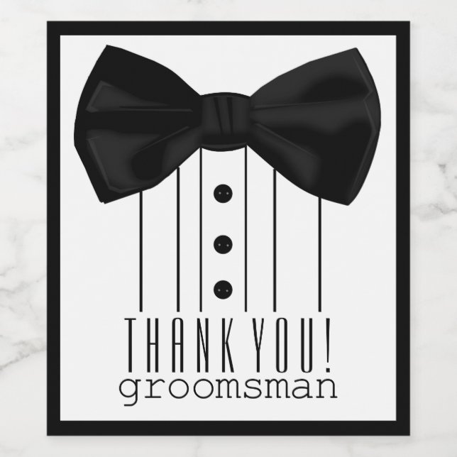 Thank You Groomsman Wine Label (Single Label)