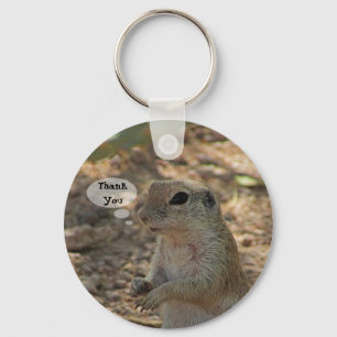 Thank You Ground Squirrel Photo Desert Animal Key Ring