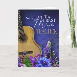 Thank You Guitar Music Teacher Card