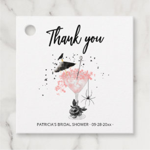 Thank You Halloween Cocktail Bridal Shower Favour  Favour Tags