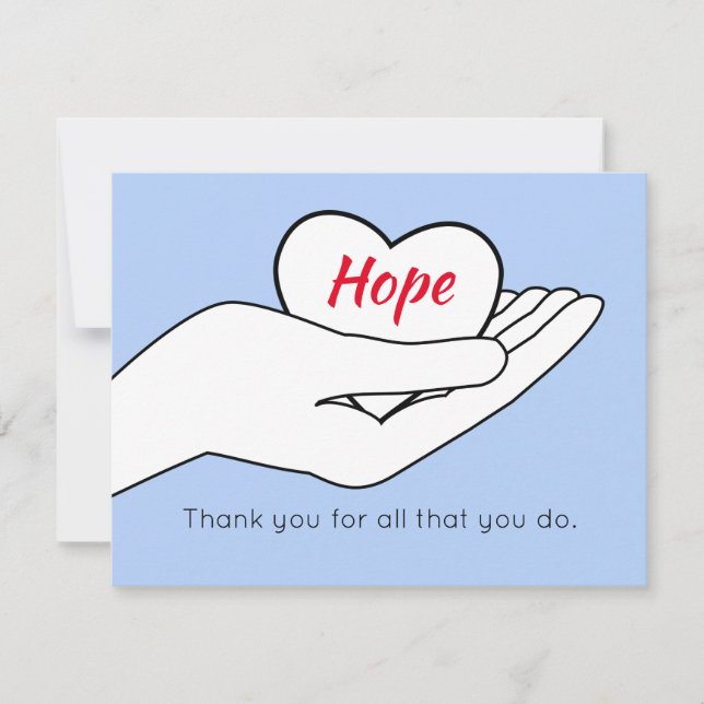 Thank You Hand And Heart Card (Front)