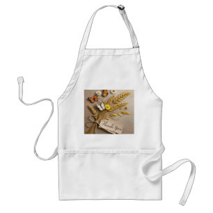 Thank you Hand drawn wildflowers, wheat stalks Standard Apron