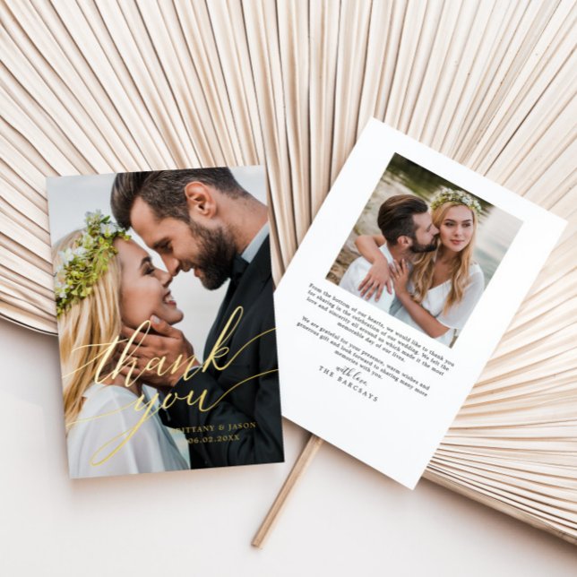 Thank You Hand Lettered Script Wedding Card (Creator Uploaded)