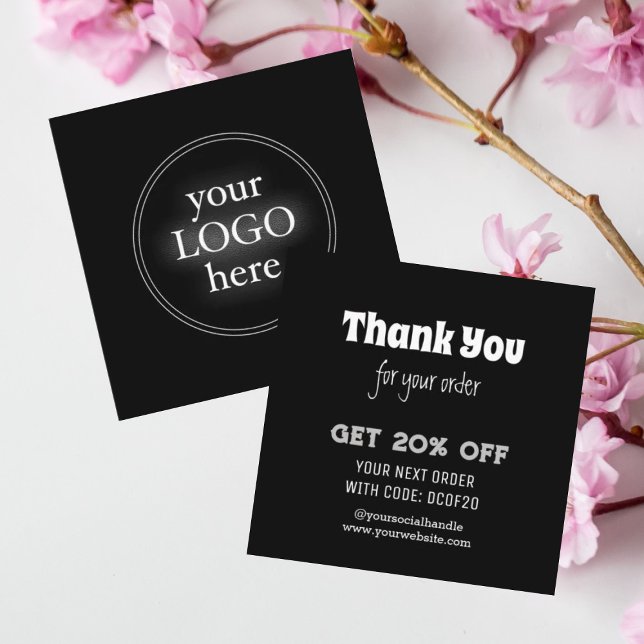 Thank You | Handmade Business Logo Minimalist Discount Card (Creator Uploaded)