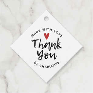 Thank You Handmade With Love Favour Tags
