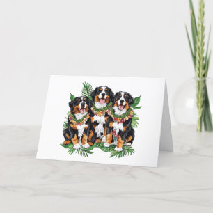Thank You Hawaiian Bernese Mountain Dogs Card