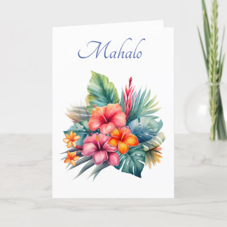Thank you Hawaiian card (Mahalo means thank you)