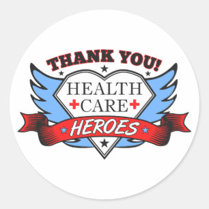 Thank You Health Care Heroes Classic Round Sticker
