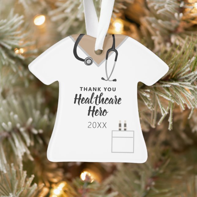 Thank You Healthcare Hero Covid Frontliners Ornament (Tree)