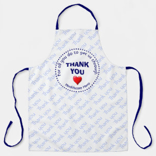 THANK YOU   Healthcare Hero   Customisable BLUE Apron
