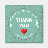 THANK YOU Healthcare Hero Customizable AQUA