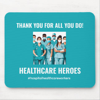Thank You HealthCare Heroes Nurse Doctor Mouse Mat