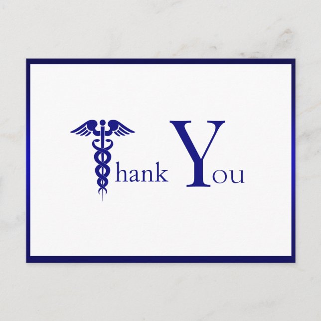Thank You Healthcare Medical Doctor Nurse Heroes Postcard (Front)