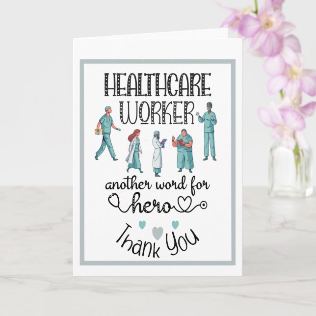 Thank You Healthcare Worker Hero Card (Orchid)