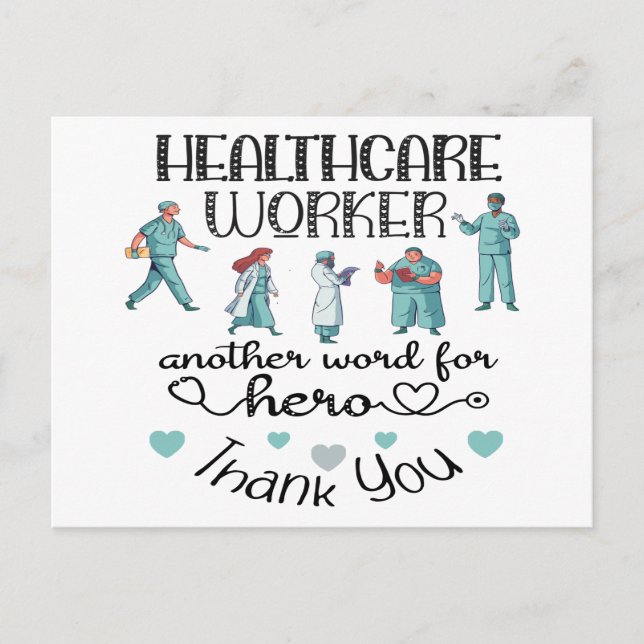 Thank You Healthcare Worker Hero Postcard (Front)
