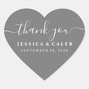 Thank You Heart Couple's Sticker