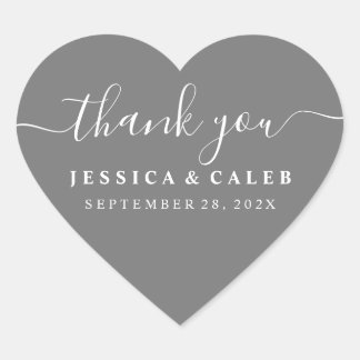 Thank You Heart Couple's Sticker