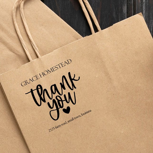 Thank You Heart Farmers Market Add Name Rubber Stamp (Creator Uploaded)