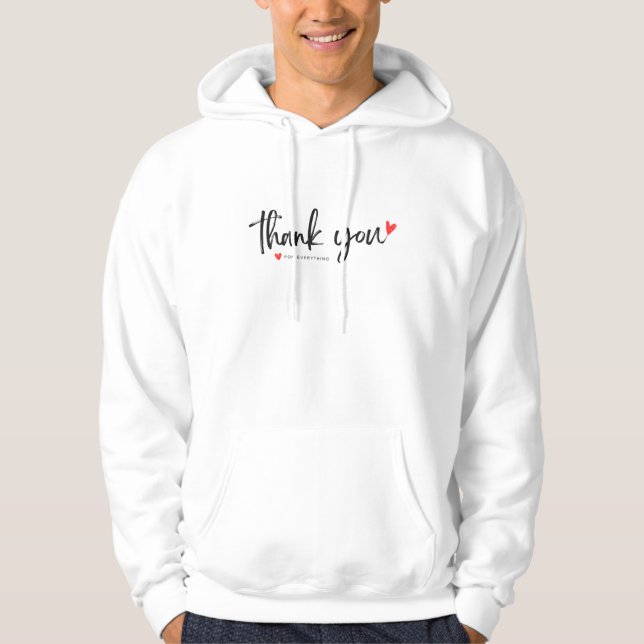  Thank You Heart Hoodie  (Front)