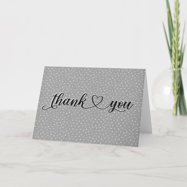 Thank You Heart On Swiss Dots Card (Front)