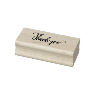 Thank you - heart rubber stamp