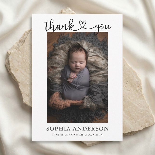 Thank You Heart Script Photo Announcement (Creator Uploaded)