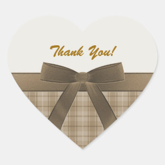 Thank You Heart Shaped Sticker