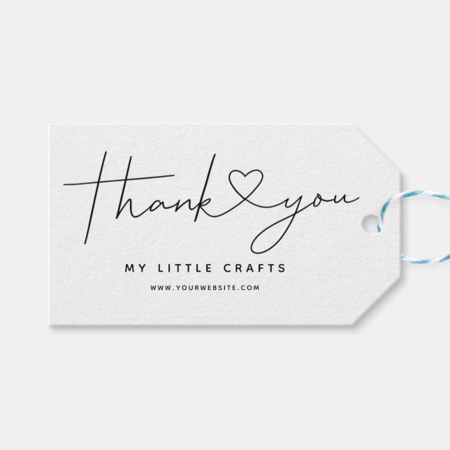 Thank You Heart Small Business Product Label (Front (Horizontal))