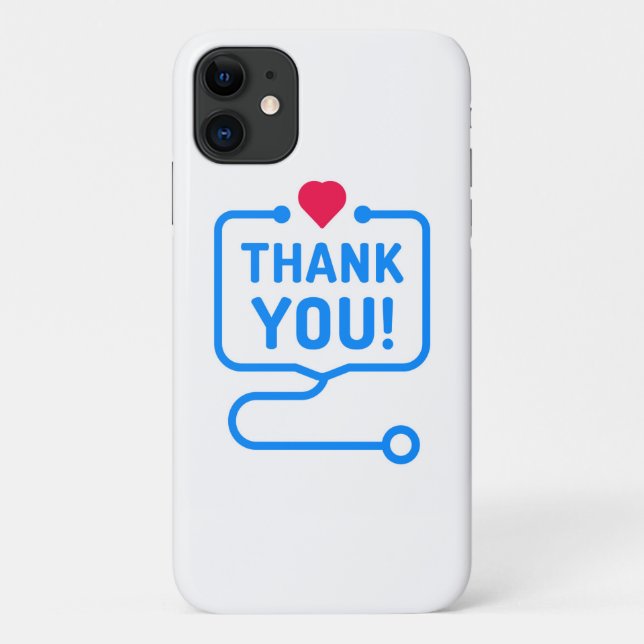 Thank You | Heart Stethoscope Case-Mate iPhone Case (Back)