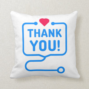Thank You   Heart Stethoscope Cushion