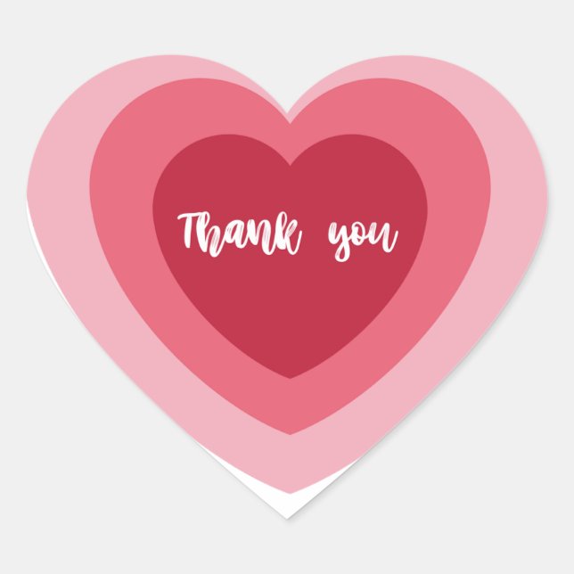 Thank You Heart Sticker (Front)